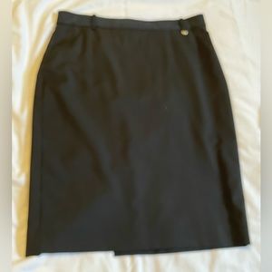 Massimo Dutti Classic Black Pencil Skirt